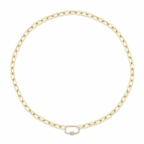 For Daughter 0.23CT DIAMOND PAPER CLIP LINK NECKLACE