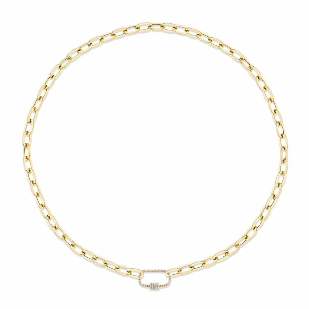 For Daughter 0.23CT DIAMOND PAPER CLIP LINK NECKLACE