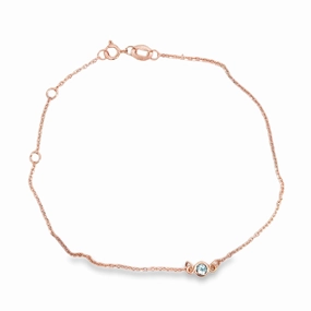 14K Rose Gold and Aquamarine Bracelet Admirable Option Collector??s Vision