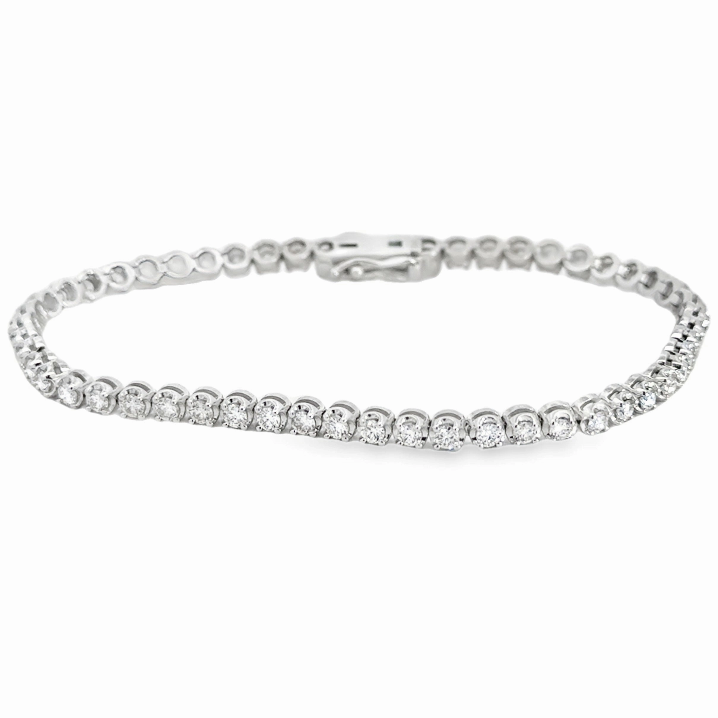 Galactic Style Multi-Purpose 14K White Gold Diamond Tennis Bracelet - 2.44 Carats