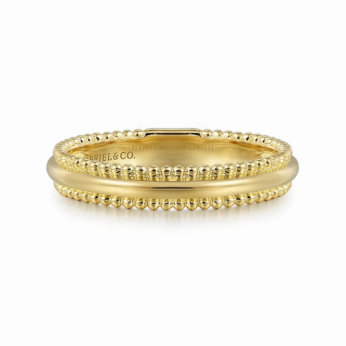 14K Yellow Gold Bujukan Stackable Ring private label