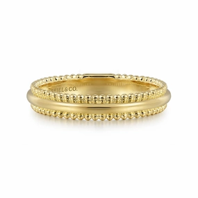 14K Yellow Gold Bujukan Stackable Ring private label