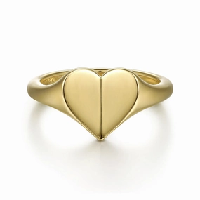 Inspired Present 14K Yellow Gold Heart Ring