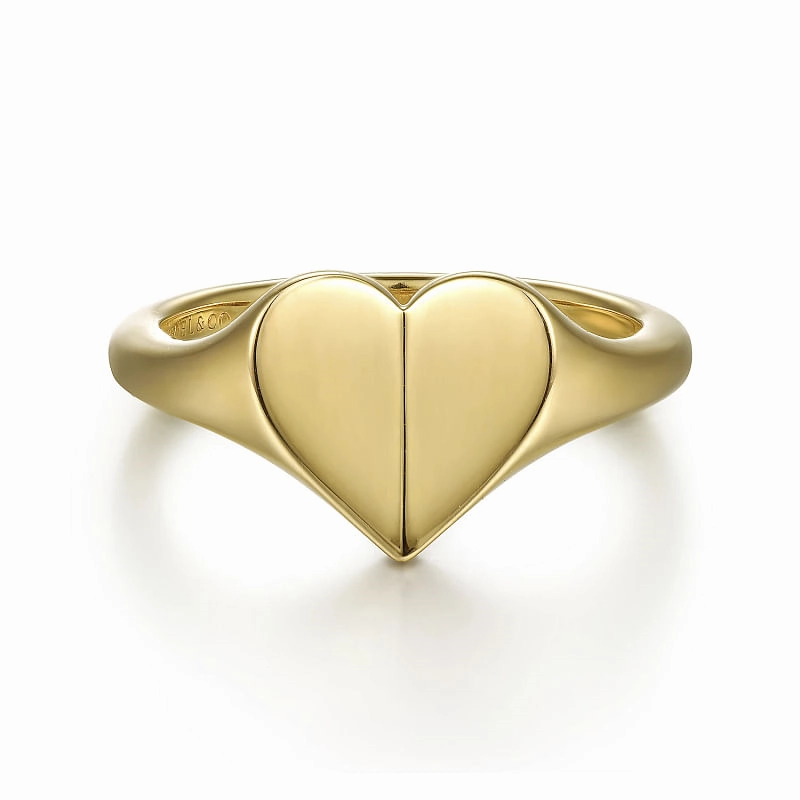 Inspired Present 14K Yellow Gold Heart Ring