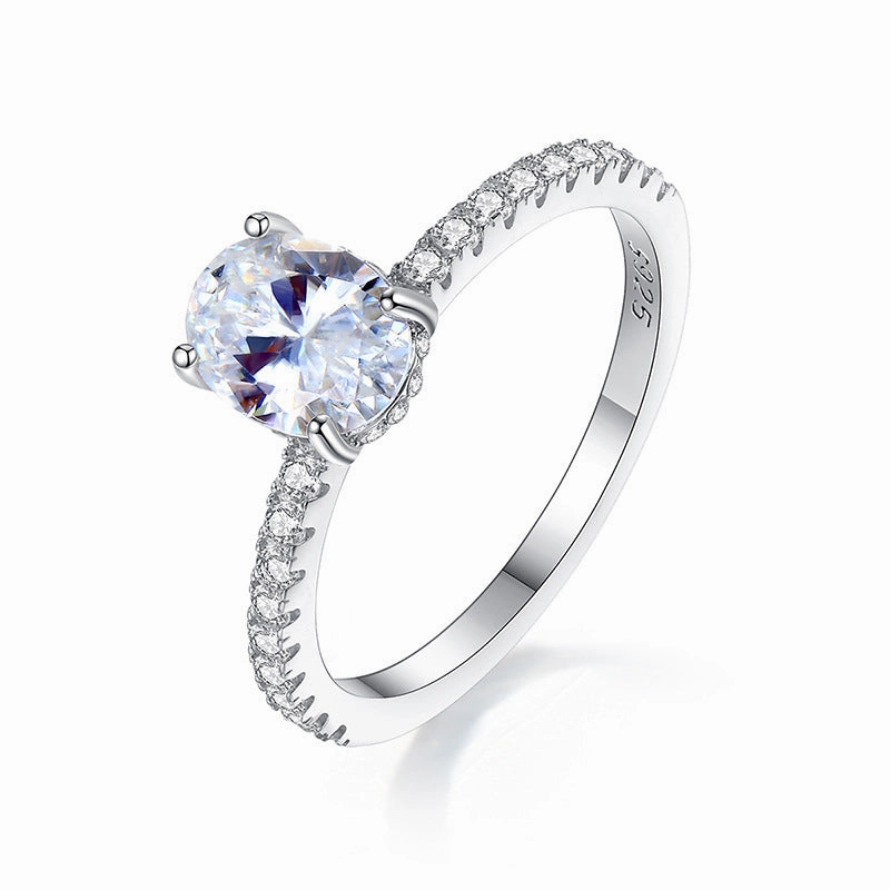 1.2 Carat Oval Diamond Ring | S925 | Moissanite Branded Craft