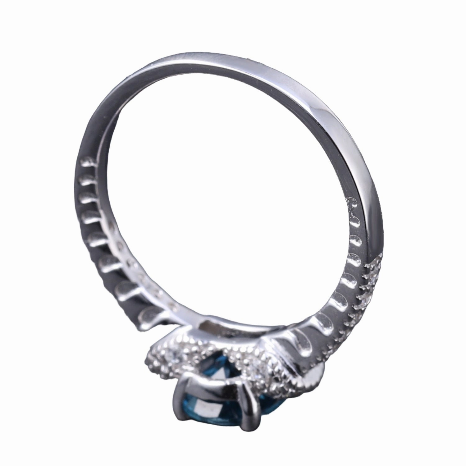 Branded Work 1.5 Carat London Blue Topaz Ring | S925 Sterling Silver