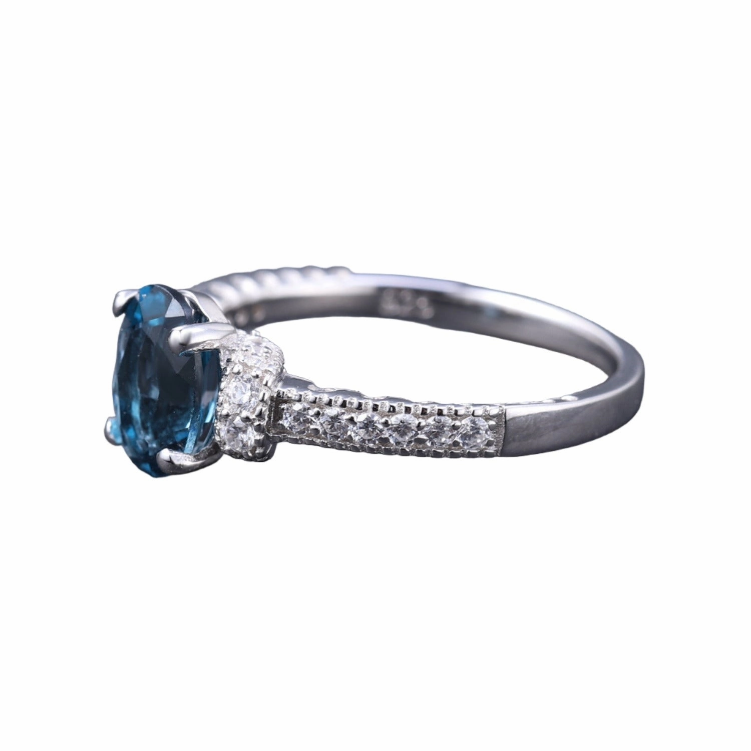 Boho Charm 1.5 Carat London Blue Topaz Ring | S925 Sterling Silver