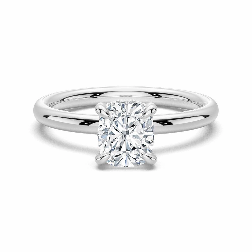 1.5 CT. Elegant Cushion Cut Solitaire Engagement Ring Classic Appeal