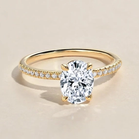 1.5ct Moissanite Pave Classic Solitaire Ring Versatile Shine Artisan Highlight