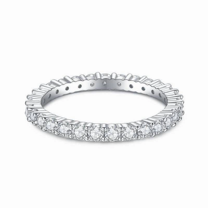 1.8 Carat Simplistic Diamond Stackable Ring | 18K Gold | Moissanite Fantastic Accessory