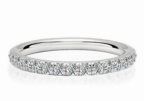 Enchanted Sparkle 1 Carat Half Eternity Band Ring Stackable | S925 | Moissanite