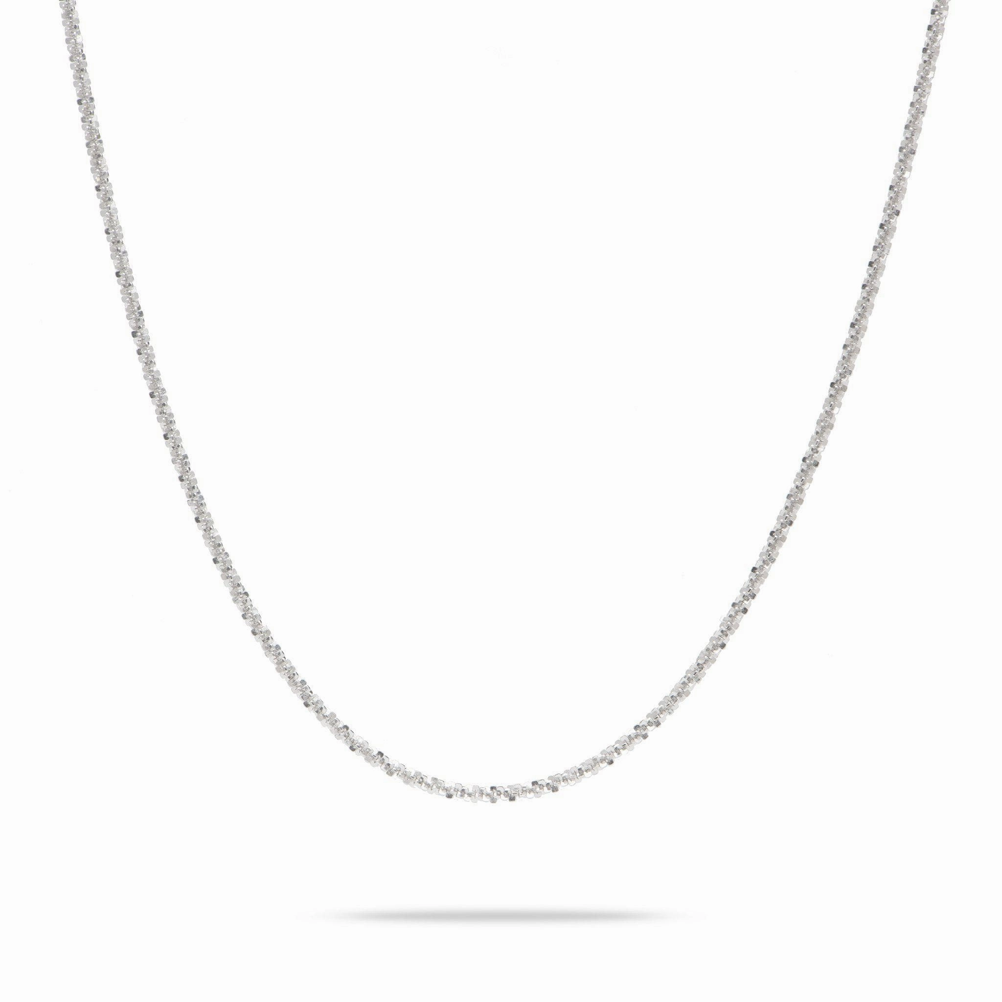 24" Adjustable 1.5mm Margarita Chain in Sterling Silver Trendy Adornment Winter Glam