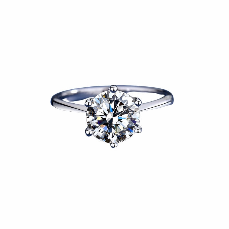 2 Carat Classic Round Brilliant Ring | S925 | Moissanite Formal Style Luxe Appeal