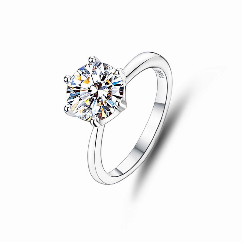 Chic Sparkle 2 Carat Classic Round Brilliant Ring | S925 | Moissanite
