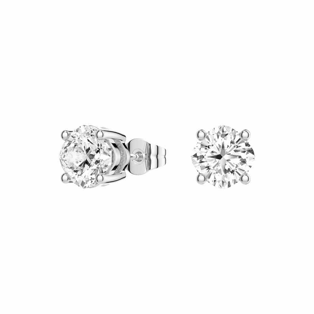 4 ctw Cushion Cut Moissanite 4 Prong Solitaire Stud Earrings Retro Vibe Refined Flow