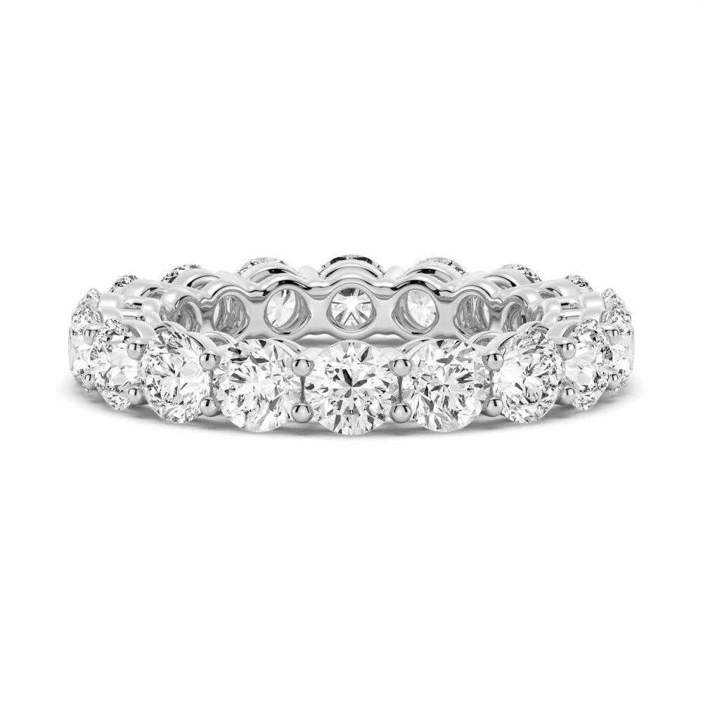 5.4 CT. Shared Prong Round Moissanite Eternity Band Special Gift Stylish Edge