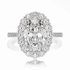 Daily Harmony Balanced Beauty 5.6 Carat Oval Lab Simulated Diamond Ring in 925 Sterling Silver