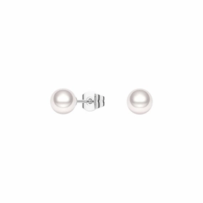 Shiny look 6mm Solitaire Freshwater Cultured Pearl Stud Earrings