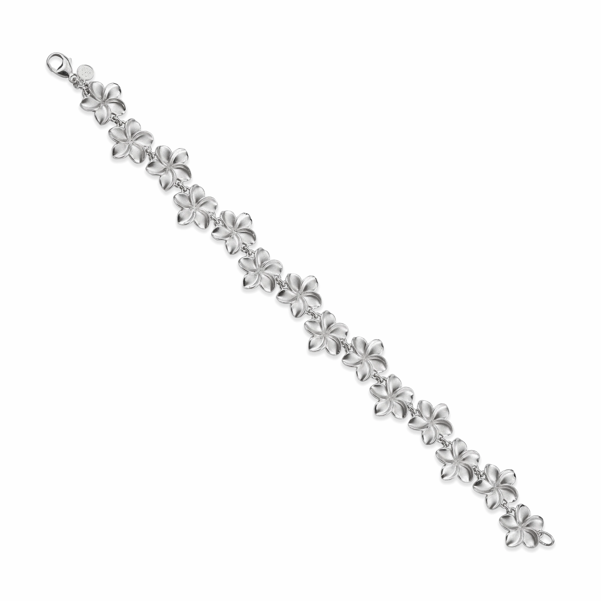 7.75-8" Plumeria Bracelet in Sterling Silver - 13mm Early Access Historical Anecdote