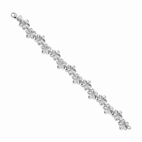 7.75-8" Plumeria Bracelet in Sterling Silver - 13mm Early Access Historical Anecdote