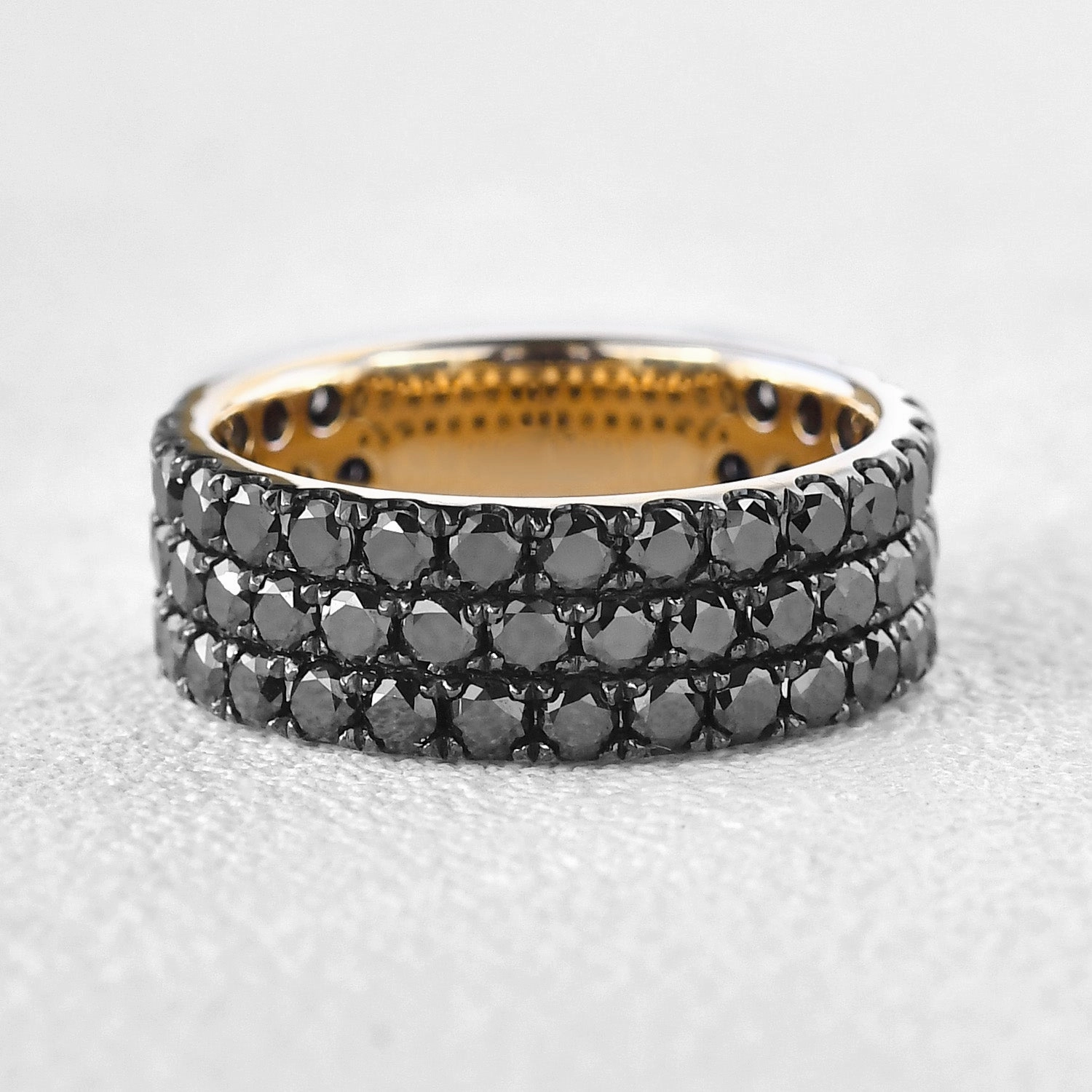 7mm Black Moissanite Couple Men's Stacking Band Neutral Vibe Luxe Appeal