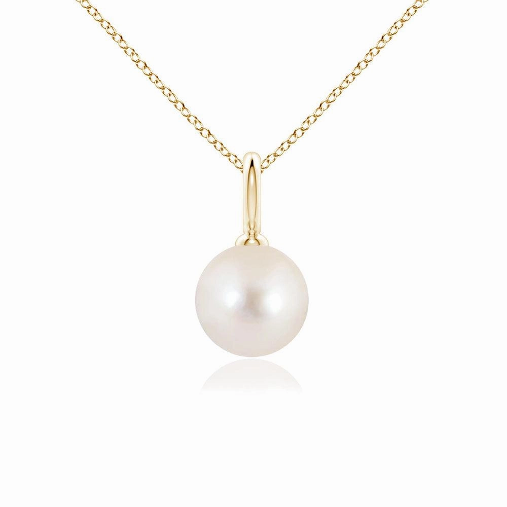 8mm Classic Freshwater Cultured Pearl Solitaire Pendant Graceful Fit Everyday Favorite