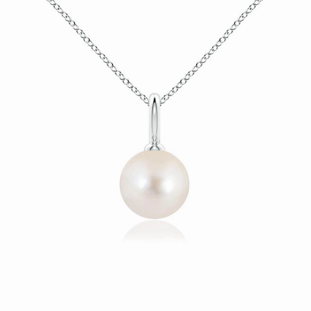 8mm Classic Freshwater Cultured Pearl Solitaire Pendant City Elegance Creative Feature