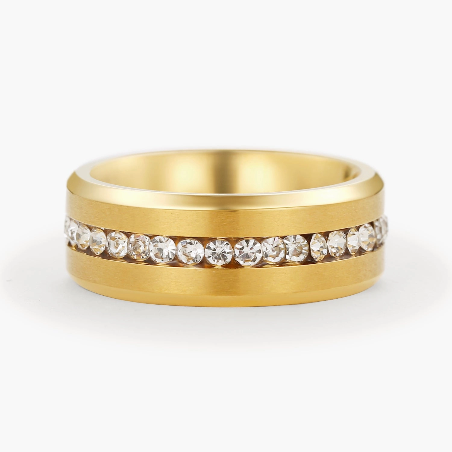 8mm Round Moissanite Full Eternity Men's Wedding Band Gift Moment