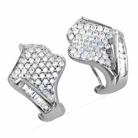 Sophisticated Design 925 Silver Cubic Zirconia Earrings for Girls - Sparkling Jewelry