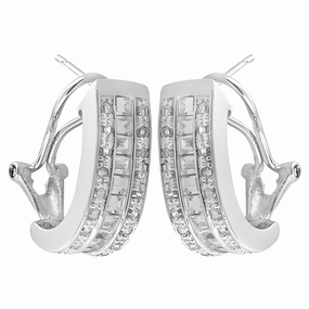 Durable product 925 Sterling Silver Cubic Zirconia Earrings - Top Gemstone Suppliers & Faceted CZ Jewelry
