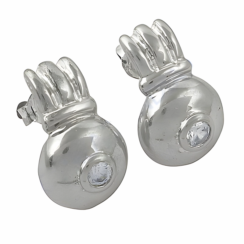 Beautiful Element decorative item 925 Sterling Silver Cubic Zirconia Gemstone Earrings - India Touch Jewelry