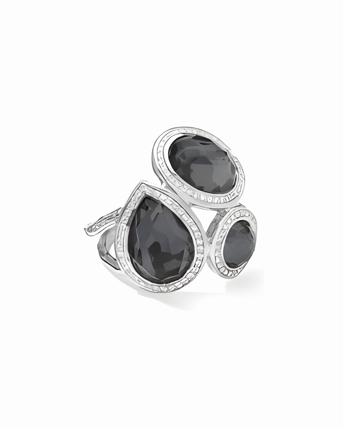 Personal Article 925 Sterling Silver Ring with Black Onyx and Cubic Zirconia - Stunning Jewelry