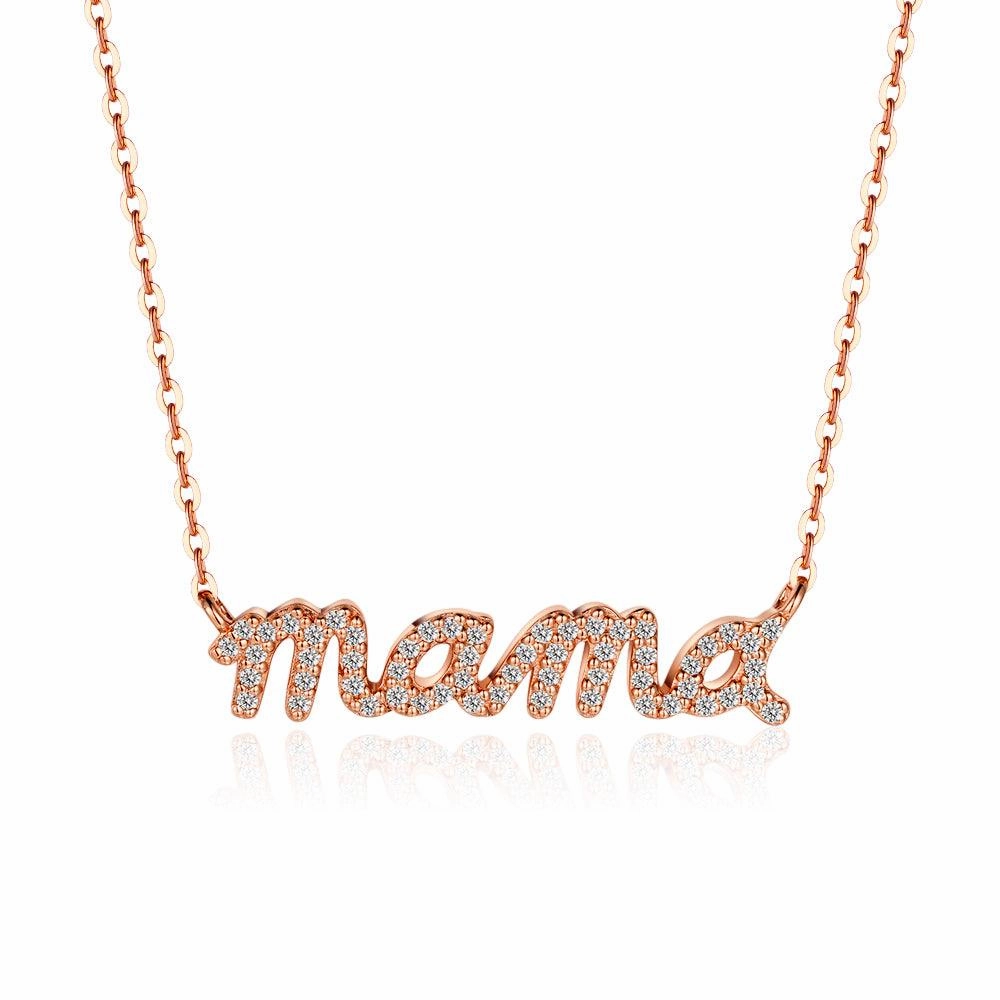 Special Edition "MAMA" Moissanite Diamond Pave Necklace Pendant