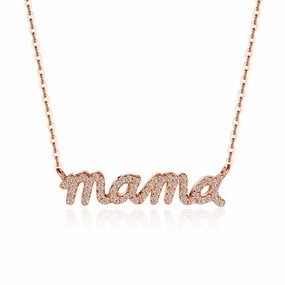Special Edition "MAMA" Moissanite Diamond Pave Necklace Pendant