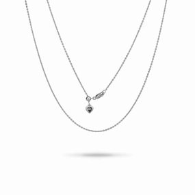 Special Accent Adjustable 24" 1.0mm Cable Chain in Sterling Silver