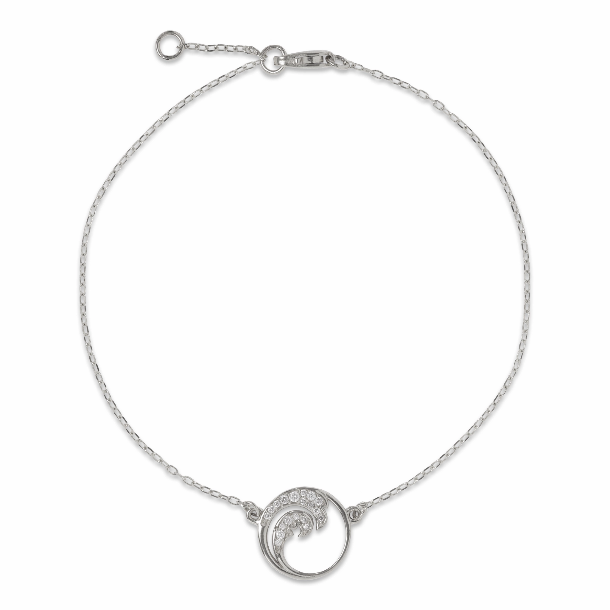 Cosmic Mixes Adjustable 7-7.5" Nalu Bracelet in White Gold with Diamonds
