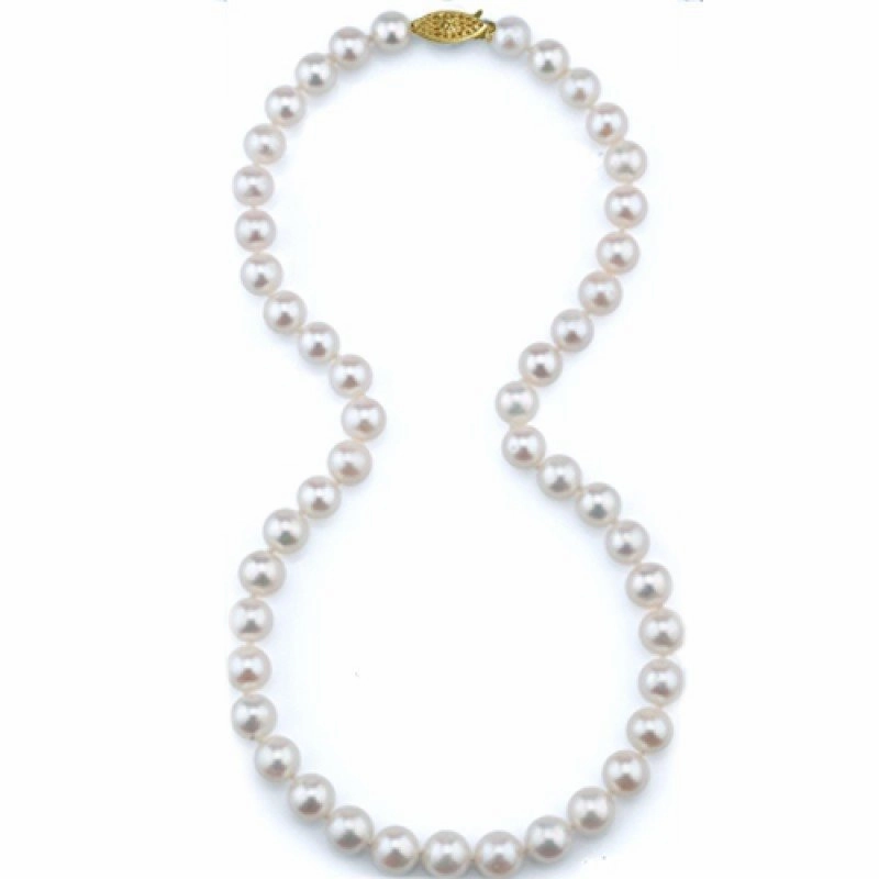 Brilliant Sparkle Akoya Cultured Saltwater Pearl Necklace ??A?? Quality 6mm