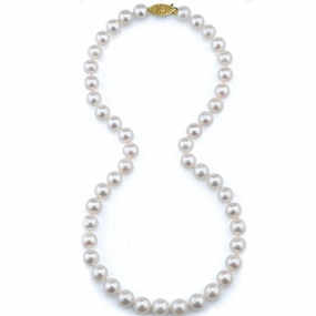 Brilliant Sparkle Akoya Cultured Saltwater Pearl Necklace ??A?? Quality 6mm