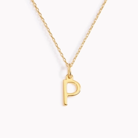 P Necklace / Gold Initial Necklace Influencer Jewelry