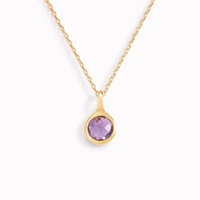 Fantastic Ornament Casual Gathering Amethyst Necklace - Sigrid