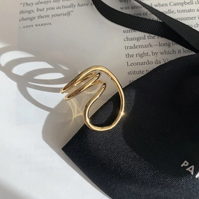 Aretha Artisan Geometric Ring Modern Finish Layering Touch