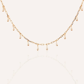 ARIEL DANGLE PEARL NECKLACE Delicate Accent For Faith