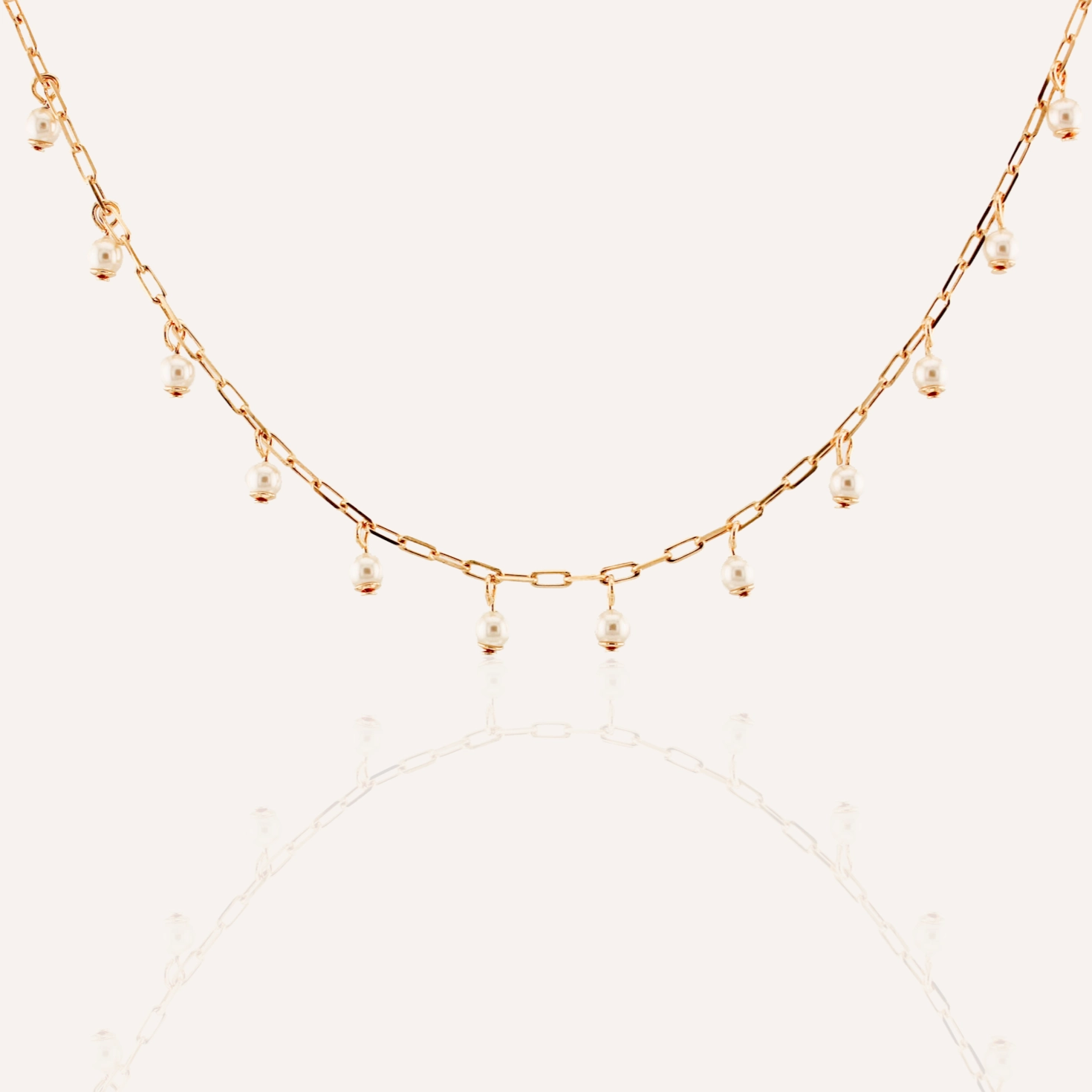 ARIEL DANGLE PEARL NECKLACE Delicate Accent For Faith