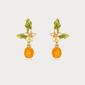 Golden Plum Earrings Beauty Touch