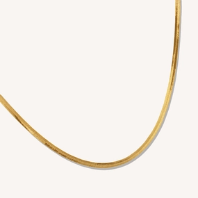 Heavy Jewelry ATHENA THIN HERRINGBONE NECKLACE