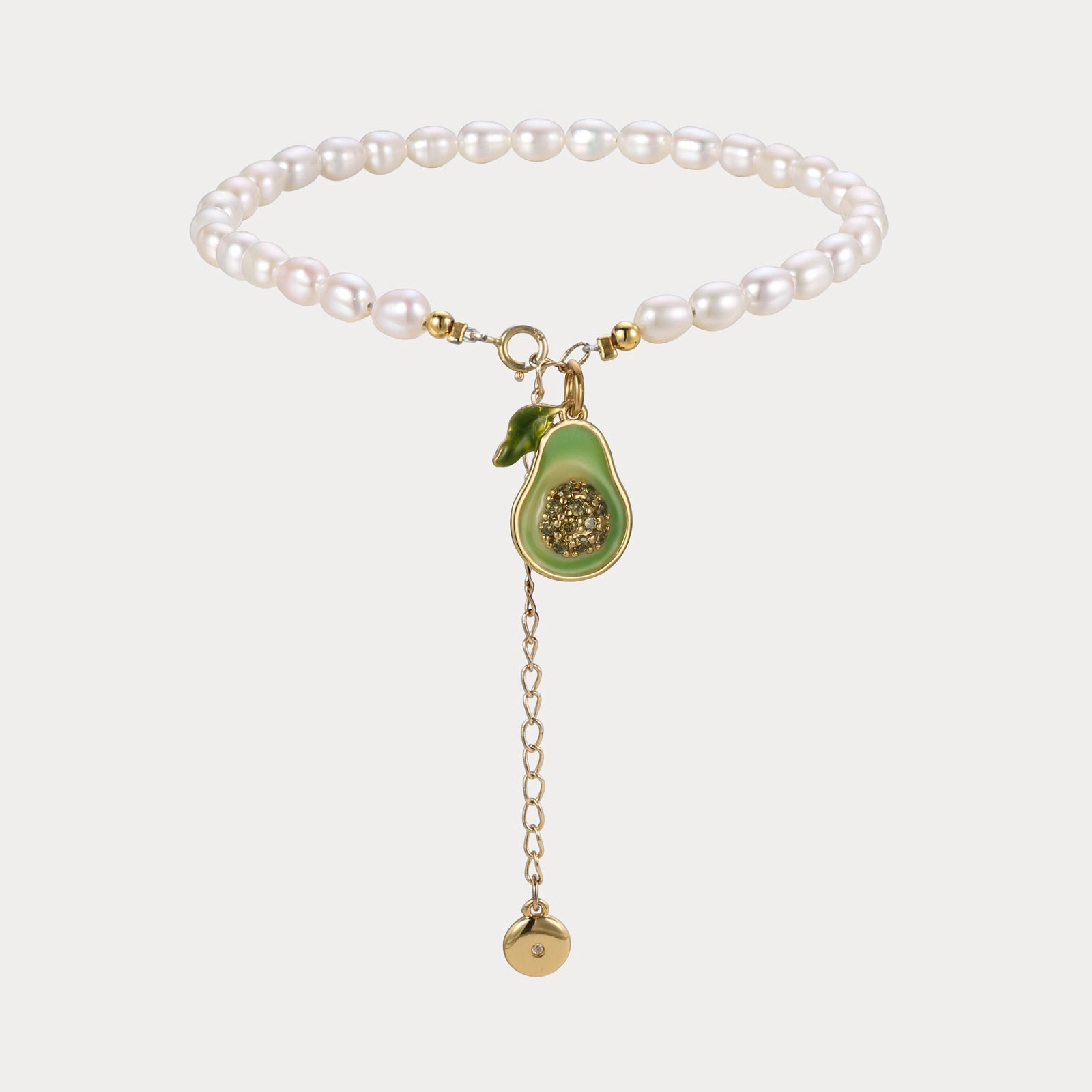 Avocado Pearl Anklet Timeless Craft Design