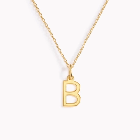 Fine Accessory Celebration Style B Necklace / Gold Initial Necklace