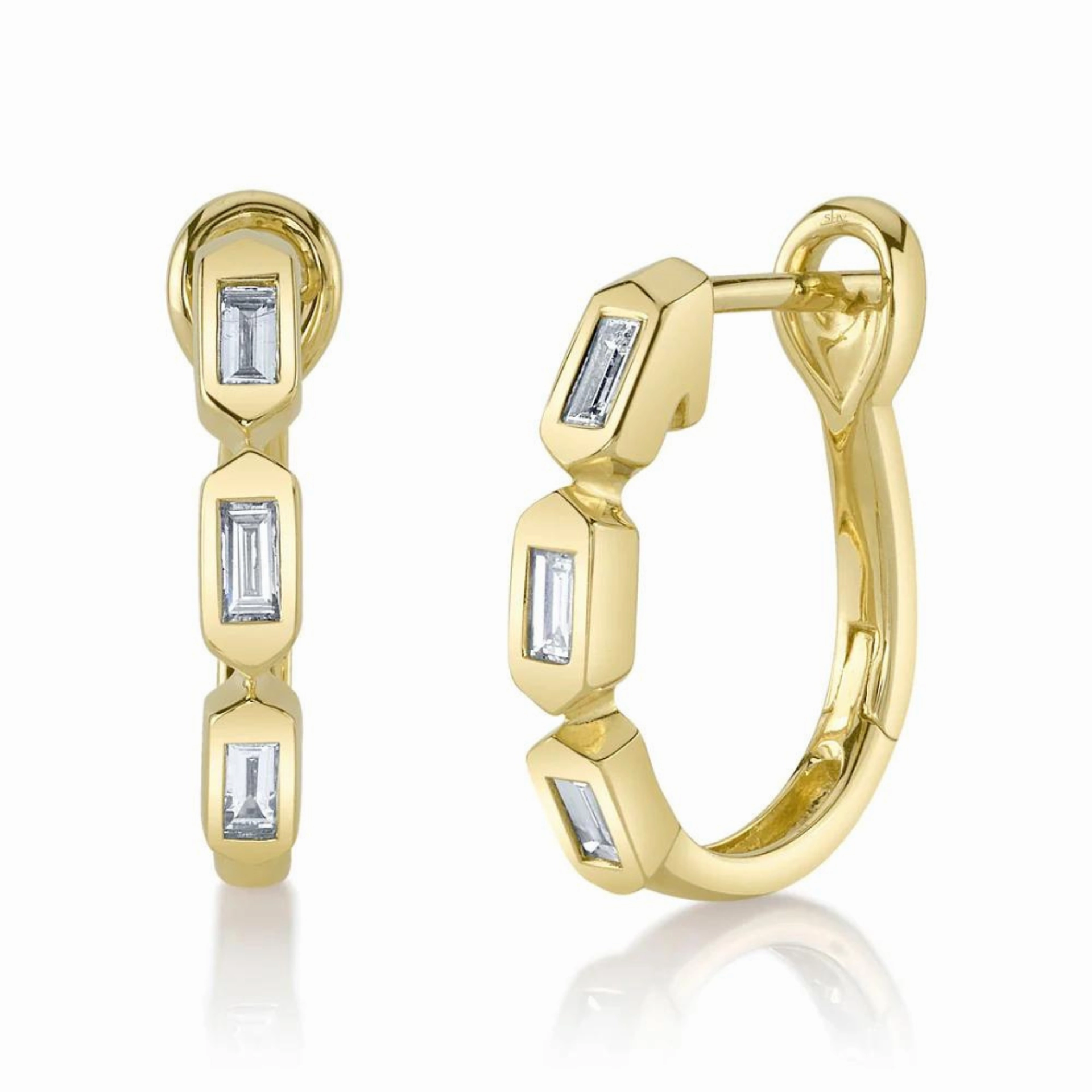Modern Style Sturdy Accessory Baguette Bliss Earrings