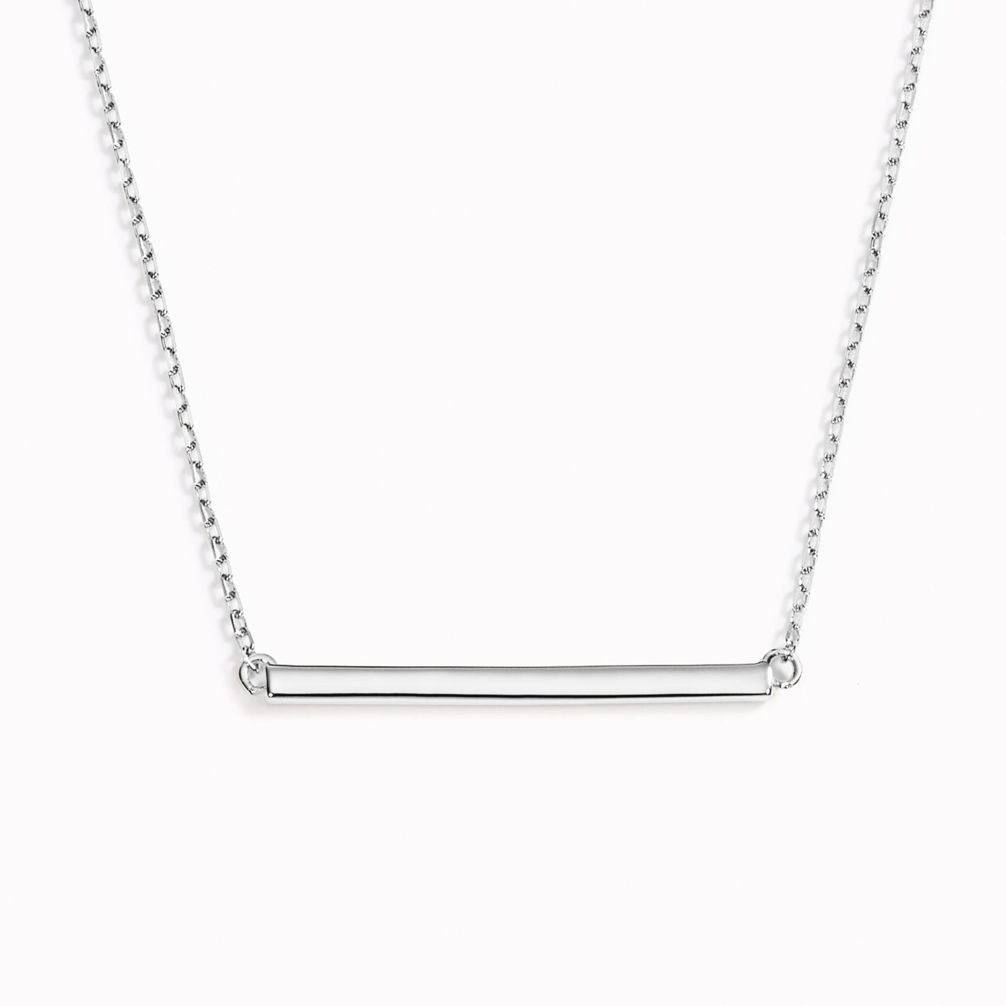Bar Necklace Silver - Hanne Statement Accent