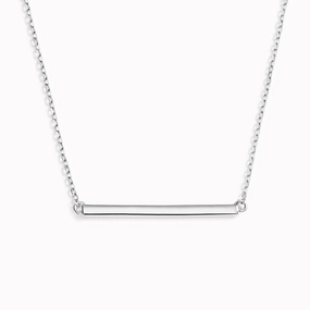 Bar Necklace Silver - Hanne Statement Accent